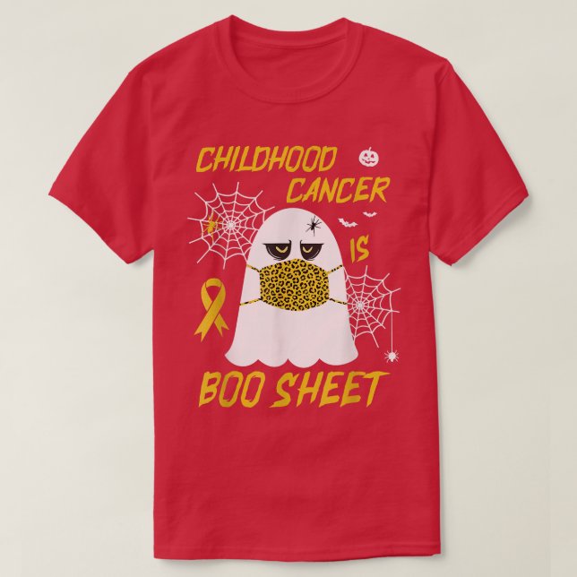 Funny Ghost Halloween Childhood Cancer Is Boo Boo  T-Shirt (Design Front)