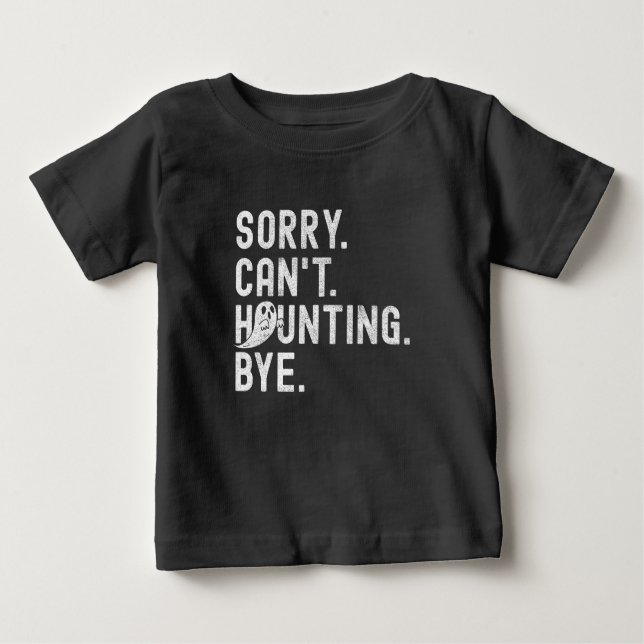 Funny Ghost Haunting Retro Halloween  Baby T-Shirt (Front)