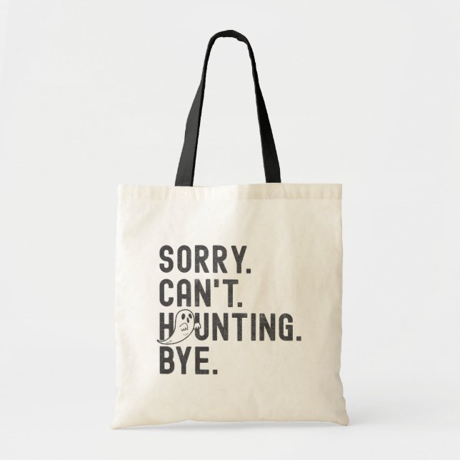 Funny Ghost Haunting Retro Halloween  Tote Bag (Front)