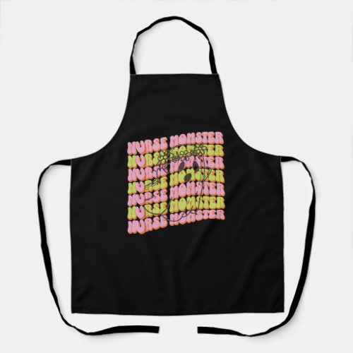 Funny Ghost Nurse Momster For Scary mom Halloween Apron