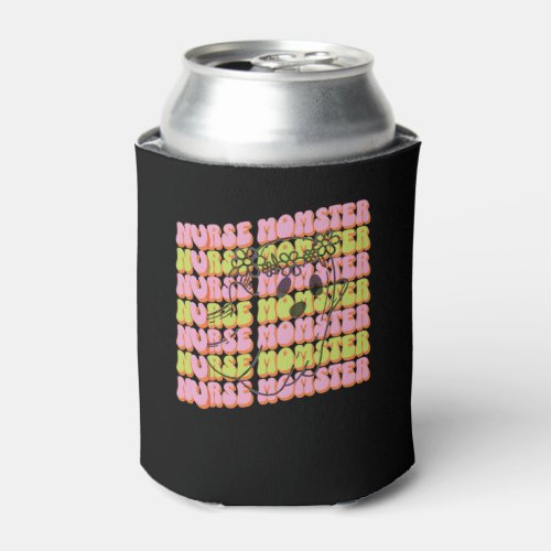 Funny Ghost Nurse Momster For Scary mom Halloween Can Cooler