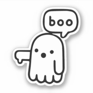 Funny Ghost Of Disapproval Boo! Sticker