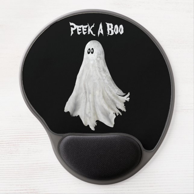 Funny Ghost Of Halloween Past Drawing Gel Mouse Pad (Front)