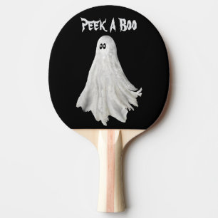 Funny Ghost Of Halloween Past Drawing Ping Pong Paddle