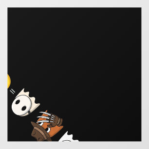 Funny ghost parody of Halloween gamers Wall Decal