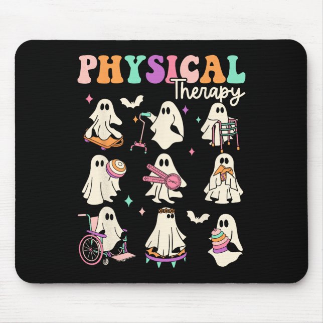 Funny Ghost Physical Therapy Pt Physical Therapist Mouse Pad (Front)