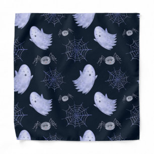 Funny Ghost Spider Halloween Pattern. Bandana