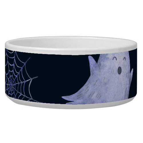 Funny Ghost Spider Halloween Pattern Bowl