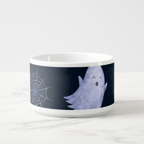 Funny Ghost Spider Halloween Pattern Bowl