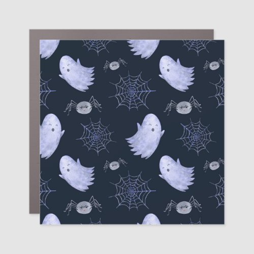 Funny Ghost Spider Halloween Pattern Car Magnet