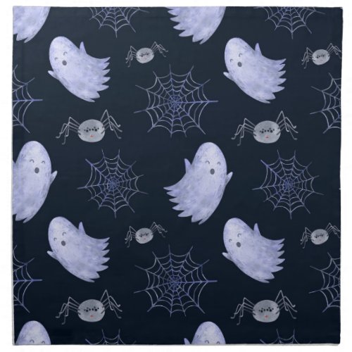 Funny Ghost Spider Halloween Pattern Cloth Napkin