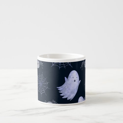 Funny Ghost Spider Halloween Pattern Espresso Cup