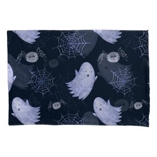 Funny Ghost Spider Halloween Pattern Pillow Case