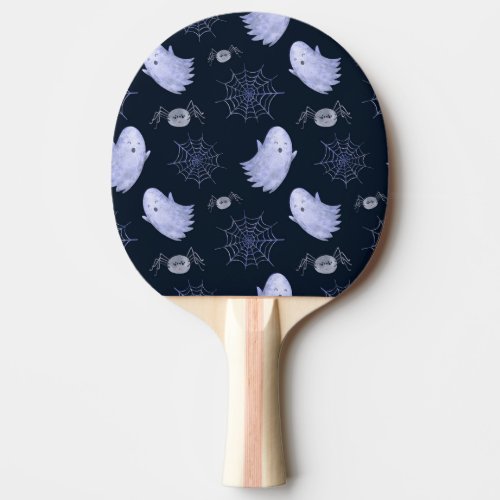 Funny Ghost Spider Halloween Pattern Ping Pong Paddle