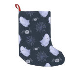 Funny Ghost Spider Halloween Pattern. Small Christmas Stocking