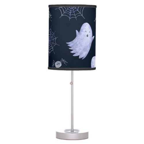 Funny Ghost Spider Halloween Pattern Table Lamp