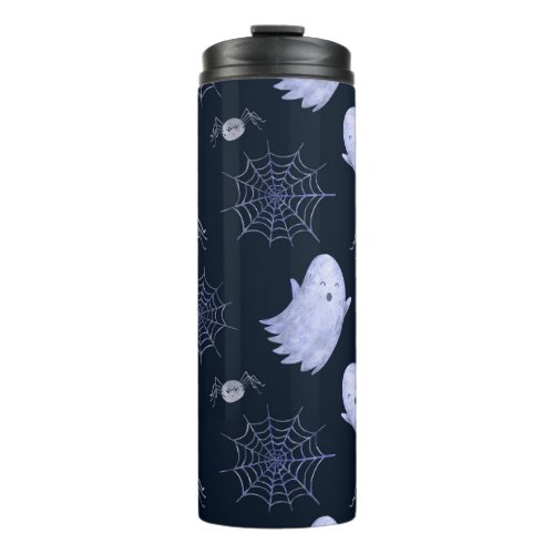 Funny Ghost Spider Halloween Pattern Thermal Tumbler