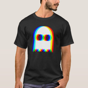 Funny Ghost Trippy Vaporwave Halloween Techno Rave T-Shirt