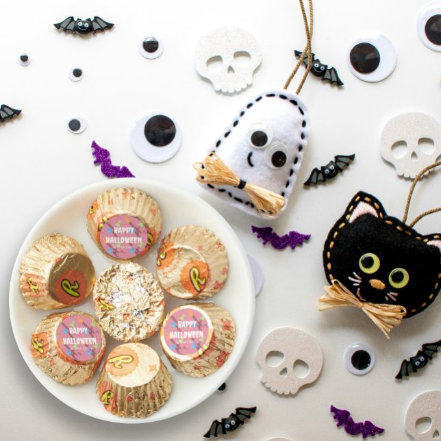 Funny ghosts in pink, Halloween customizable  Reese's Peanut Butter Cups (Funny ghosts in pink, Halloween customizable Reese's Peanut Butter Cups
)