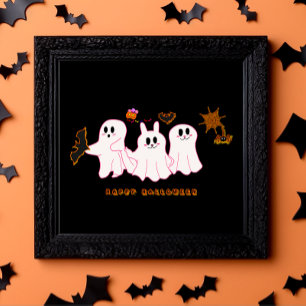 Funny Ghosts Posing For A Picture Poster