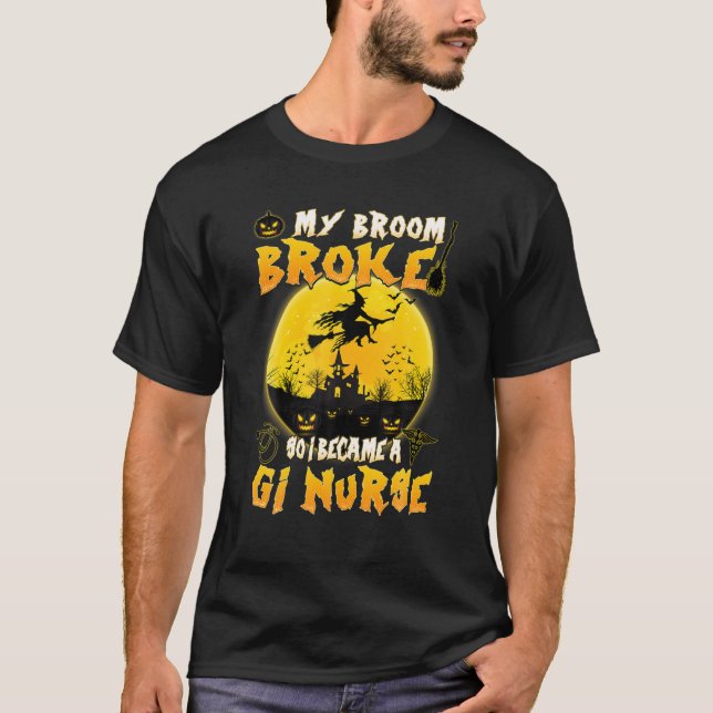 Funny GI Nurse Witch Halloween Costume For Women M T-Shirt (Front)
