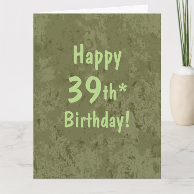 Funny Giant 39th Birthday Card Template Customize (Front)