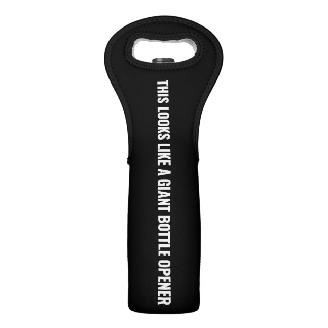 Funny Giant Bottle Opener Wine Tote (Front)