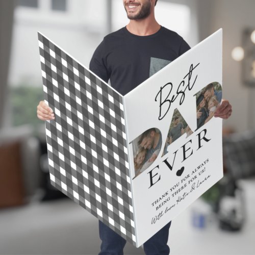 Funny Giant Dad Photo Collage Father Day Gift Card