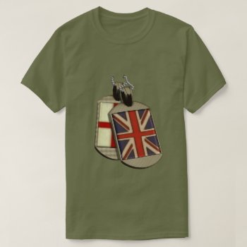 Funny Giant English Dog Tags T-shirt by EnglishTeePot at Zazzle