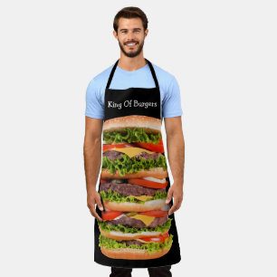 Funny Giant Hamburger Barbecue Theme Apron