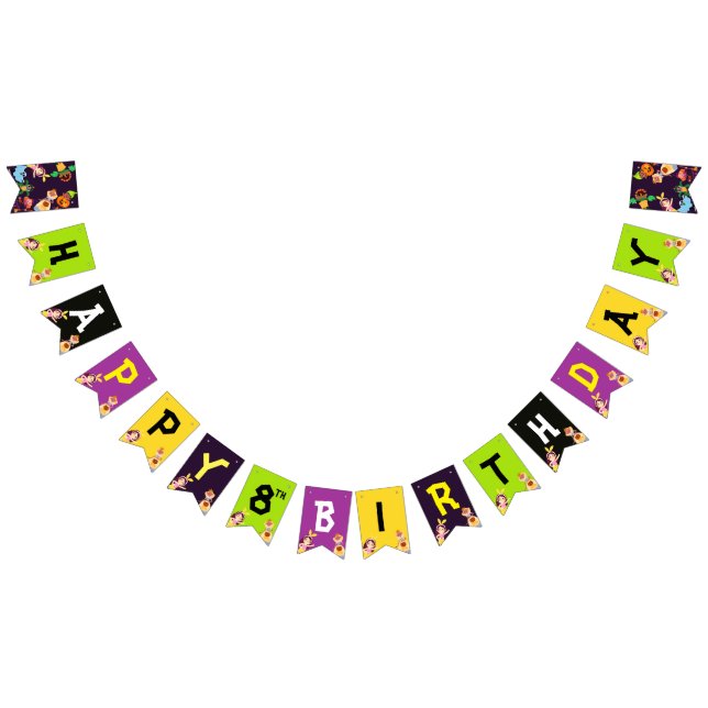 Funny Giant Long Yellow Banana Wearing Summer Sung Bunting Flags (All)