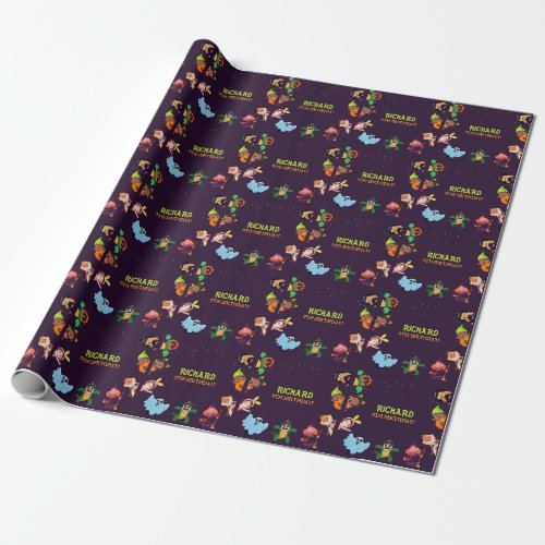 Funny Giant Long Yellow Banana Wearing Summer Sung Wrapping Paper