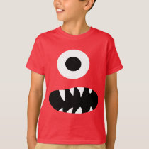 Funny Giant One Eyed Monster Face Kids Colorful T-Shirt