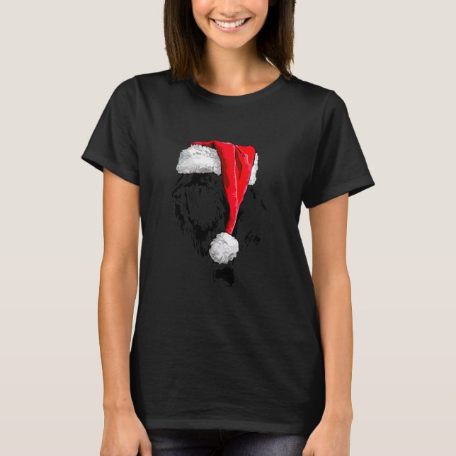Funny Giant Schnauzer Santa Christmas dog mom  T-Shirt (Front)
