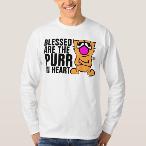 Funny Gibby Cat T_shirts Blessed R Purr in heart T_Shirt