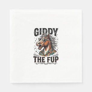 Funny Giddy The Fup Horse Vintage Engraving Shirt_ Napkins