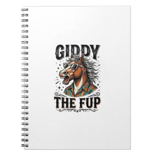 Funny Giddy The Fup Horse Vintage Engraving Shirt_ Notebook