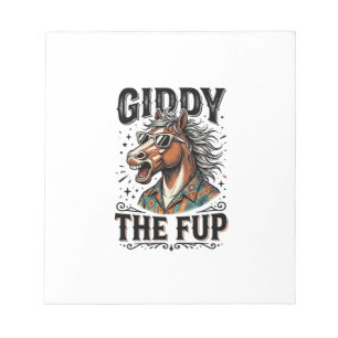 Funny Giddy The Fup Horse Vintage Engraving Shirt_ Notepad