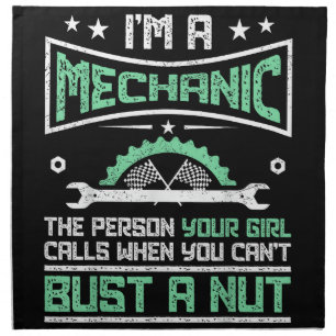 Funny Gift 4 Mechanics Adult Humour Gift Cloth Napkin