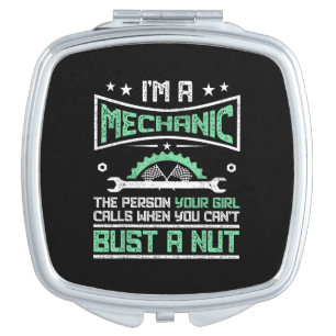 Funny Gift 4 Mechanics Adult Humour Gift Compact Mirror