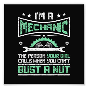 Funny Gift 4 Mechanics Adult Humour Gift Photo Print