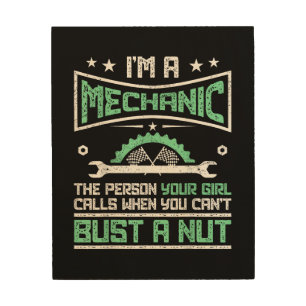 Funny Gift 4 Mechanics Adult Humour Gift Wood Wall Art