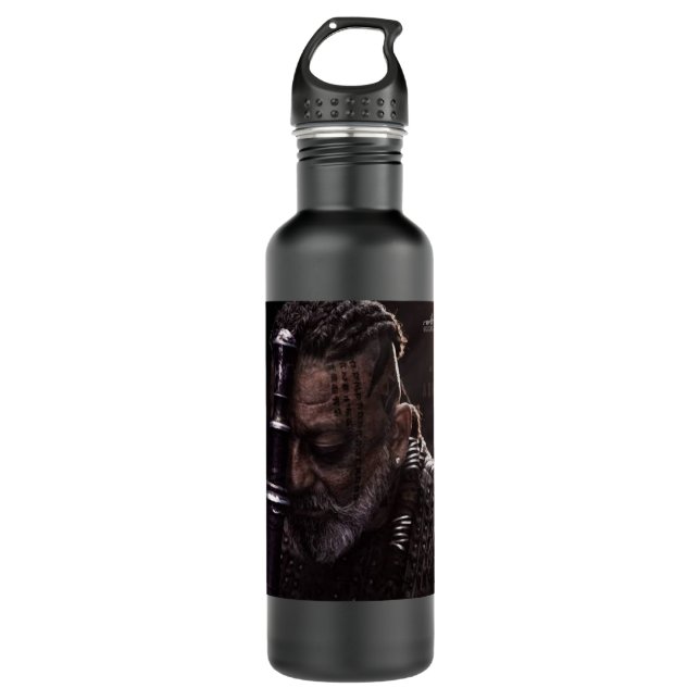 Funny Gift Action Movie Kgf Yash  Gift For Fan Stainless Steel Water Bottle (Front)