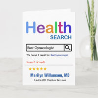 Funny Gift Best Gynecologist Thank You Card
