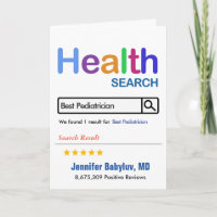 Funny Gift Best Pediatrician Thank You Card