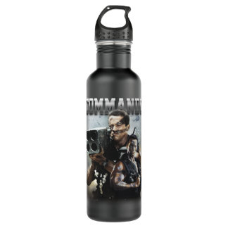 Funny Gift Commando Bootleg Tee Arnold Schwarzeneg Stainless Steel Water Bottle