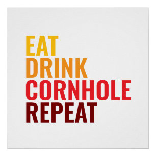 Funny Gift Cornhole Lover Color Gradient Poster