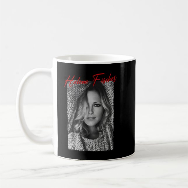 Funny Gift  Famous Helene Beautiful Fischer Female Coffee Mug (Left)