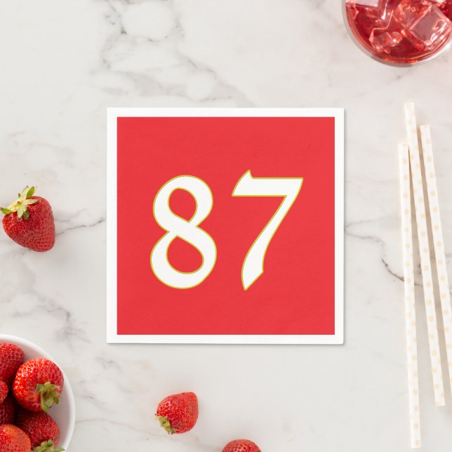 funny gift for all fans player have number 87 napkins (Insitu)