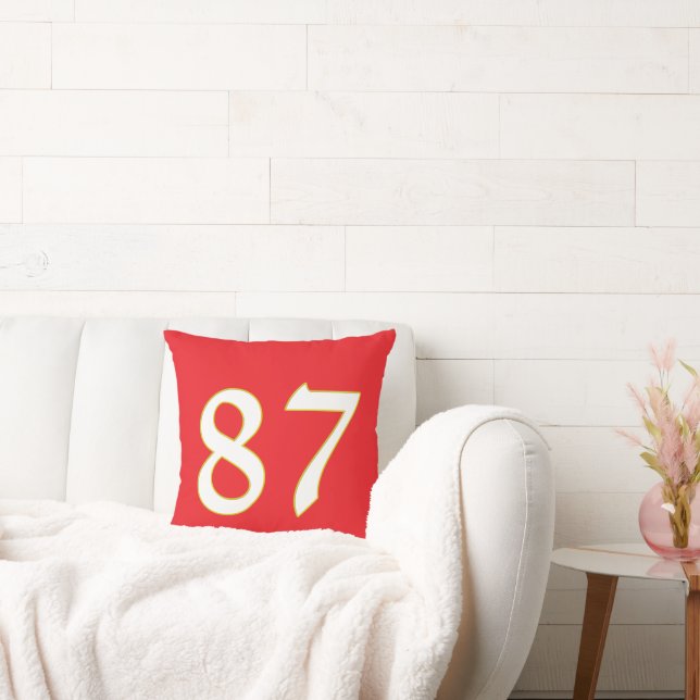 funny gift for all fans player have number 87 throw pillow (Couch)